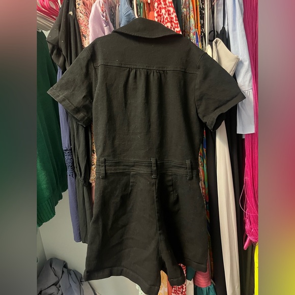 Show Me Your MuMu black denim romper - Picture 2 of 3